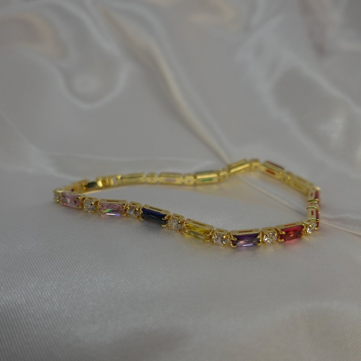 Colorful Crystal Tennis Bracelet