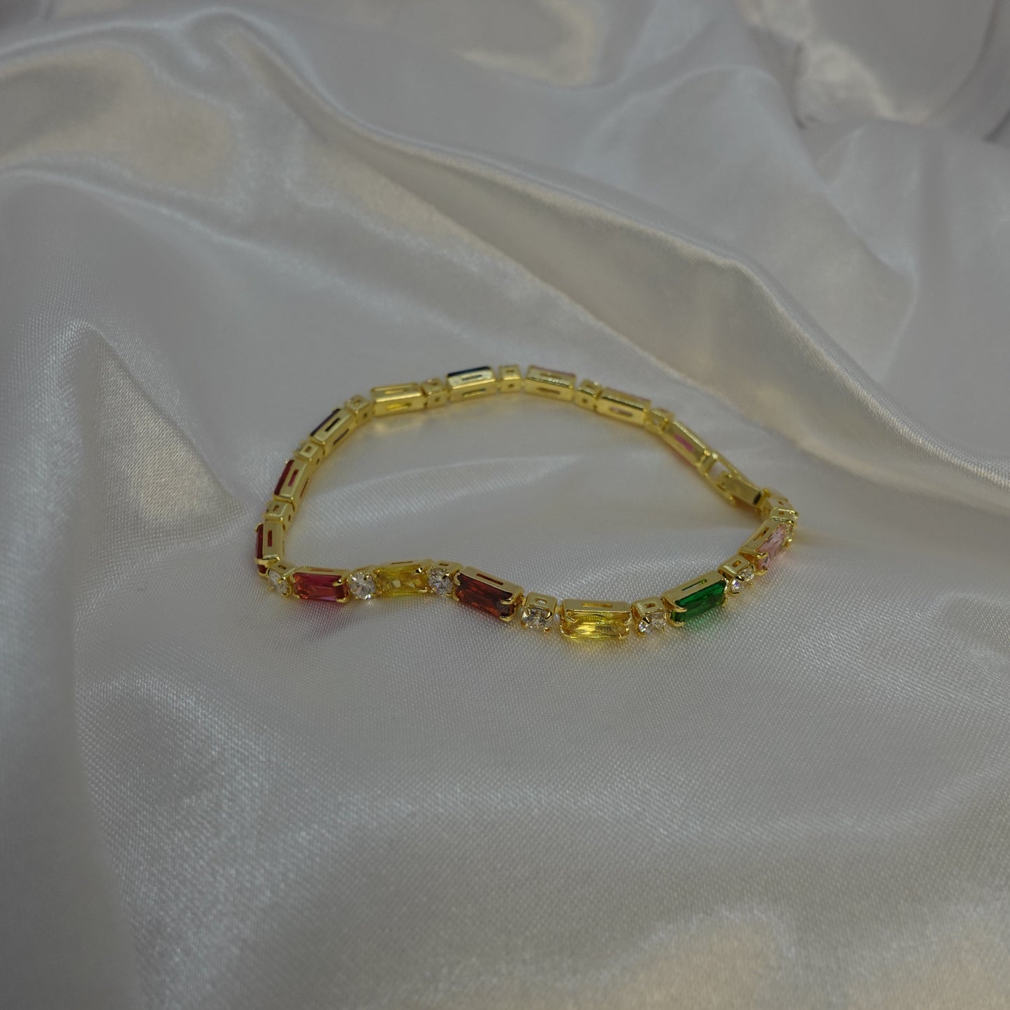 Colorful Crystal Tennis Bracelet